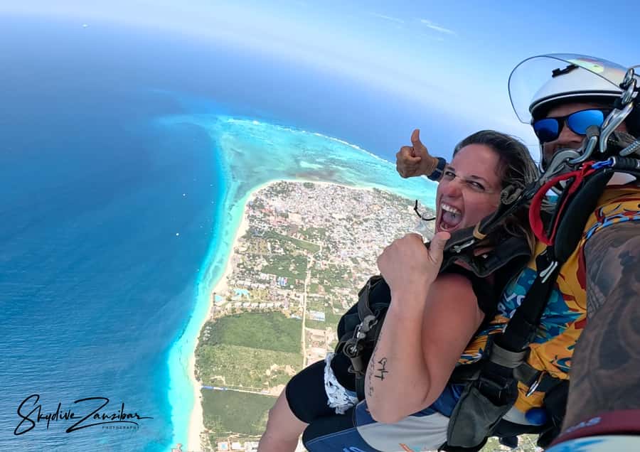 Kendwa: Tandem Skydive in Zanzibar - The view from 10,000 feet over Kendwa