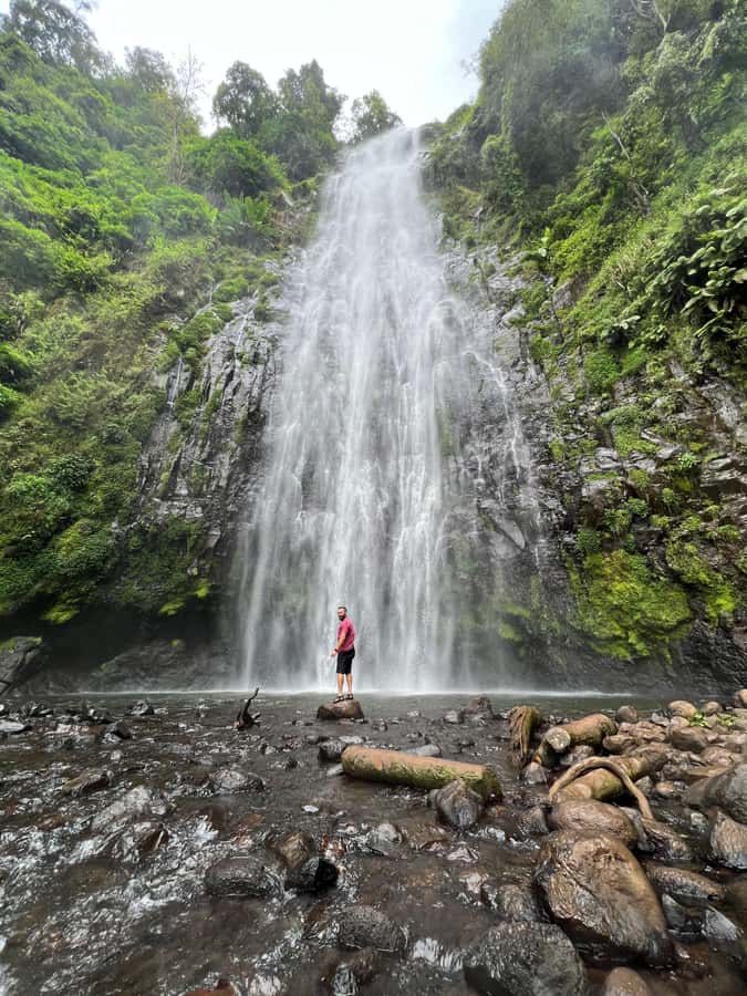 Kilimanjaro: Maasai Village Visit, Waterfalls, & Coffee Tour - Walking through Materuni to the waterfall