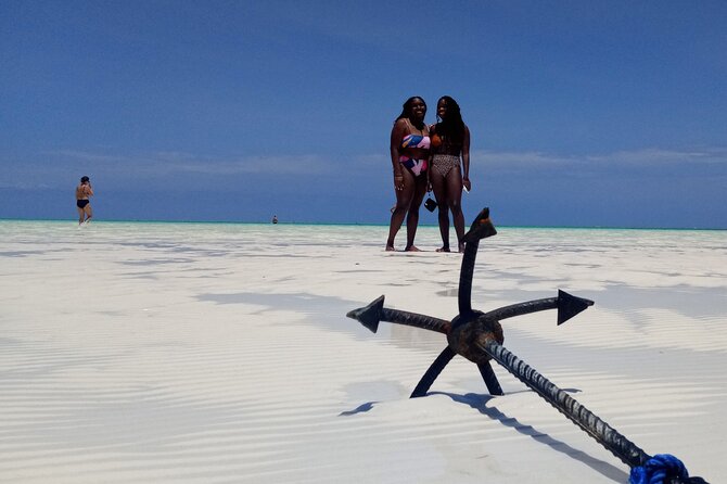 The Rock Restaurant & Blue Lagoon Half Day Tour in Zanzibar - One hour on the Michamvi sandbank