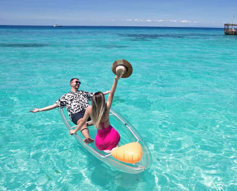 Zanzibar: Transparent Kayak and Drone (with Pickup Included) - What the one-hour schedule feels like