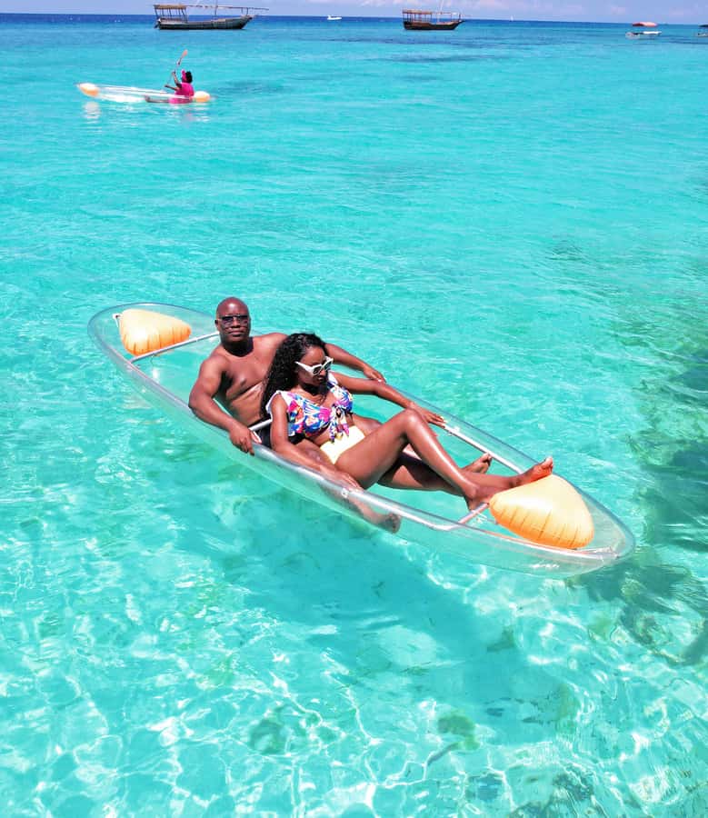 Zanzibar: Transparent Kayak and Drone (with Pickup Included) - Is $45 a fair price?